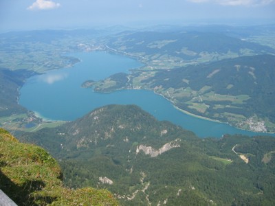 Mondsee vom Schafberg gesehen, 2003 © Heinz Ramacher Der Mondsee vom Schafberg aus gesehen