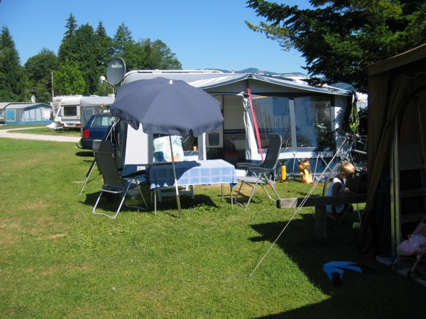 Unser Stellplatz am Wolfgangsee