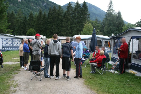Regenpause am Lindenstrand, 2008 © Heinz 		Ramacher Regenpause am Wolfgangsee