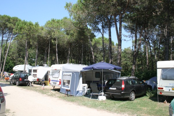 Auf dem Campingplatz Il Tridente, 2008 © Heinz Ramacher Unser Stellplatz auf Il Tridente