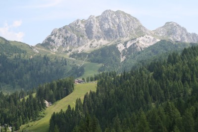 Blick auf die Berge am Nassfeldpass, 2010 © Heinz Ramacher Oben am Nassfeld