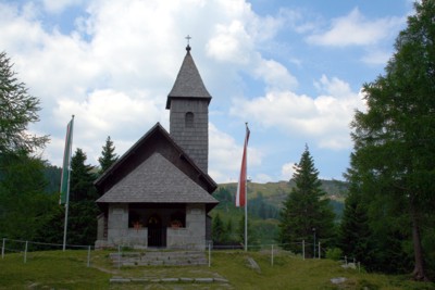 Kapelle am Nassfeldpass, 2010 © Heinz Ramacher Kapelle am Nassfeldpass