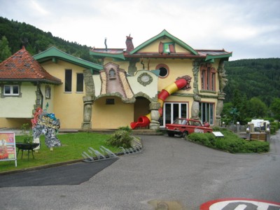Das berühmte Waschhaus auf dem Campingplatz Burgstaller in Döbriach, 2010 © Heinz Ramacher Waschhaus Camping Burgstaller