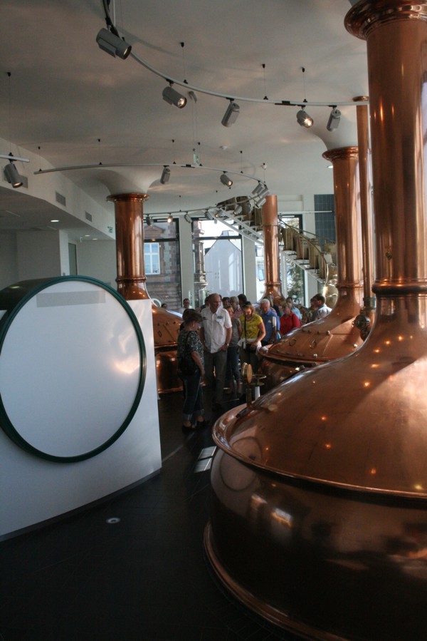 Kupferkessel in der Bitburger Schaubrauerei, 2011 © Heinz Ramacher Die Kupferkessel in der Schaubrauerei