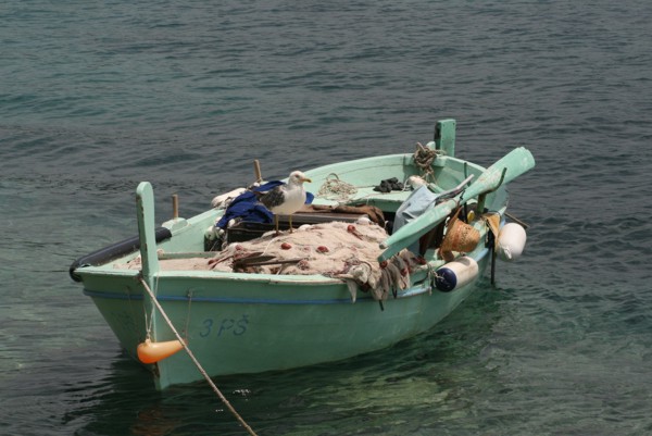 Boot im Hafen von Primosten, 2012 © Heinz Ramacher Boot im Hafen von Primosten