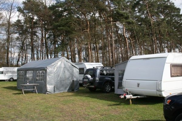 Jrgen's Partyzelt im ersten Einsatz