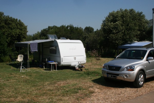 Unser Stellplatz auf Camping Solitudo